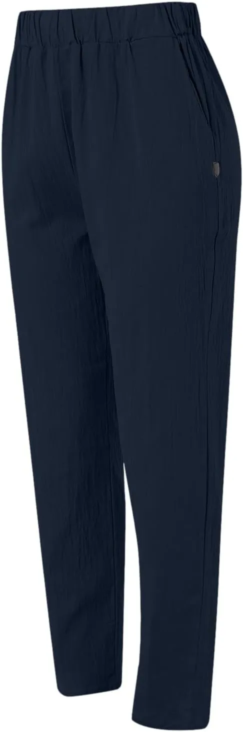 2025 Cotton Linen Pant for Women Spring Summer Casual Boho Beach Pants Lightweight Wide Leg High Waisted Trousers