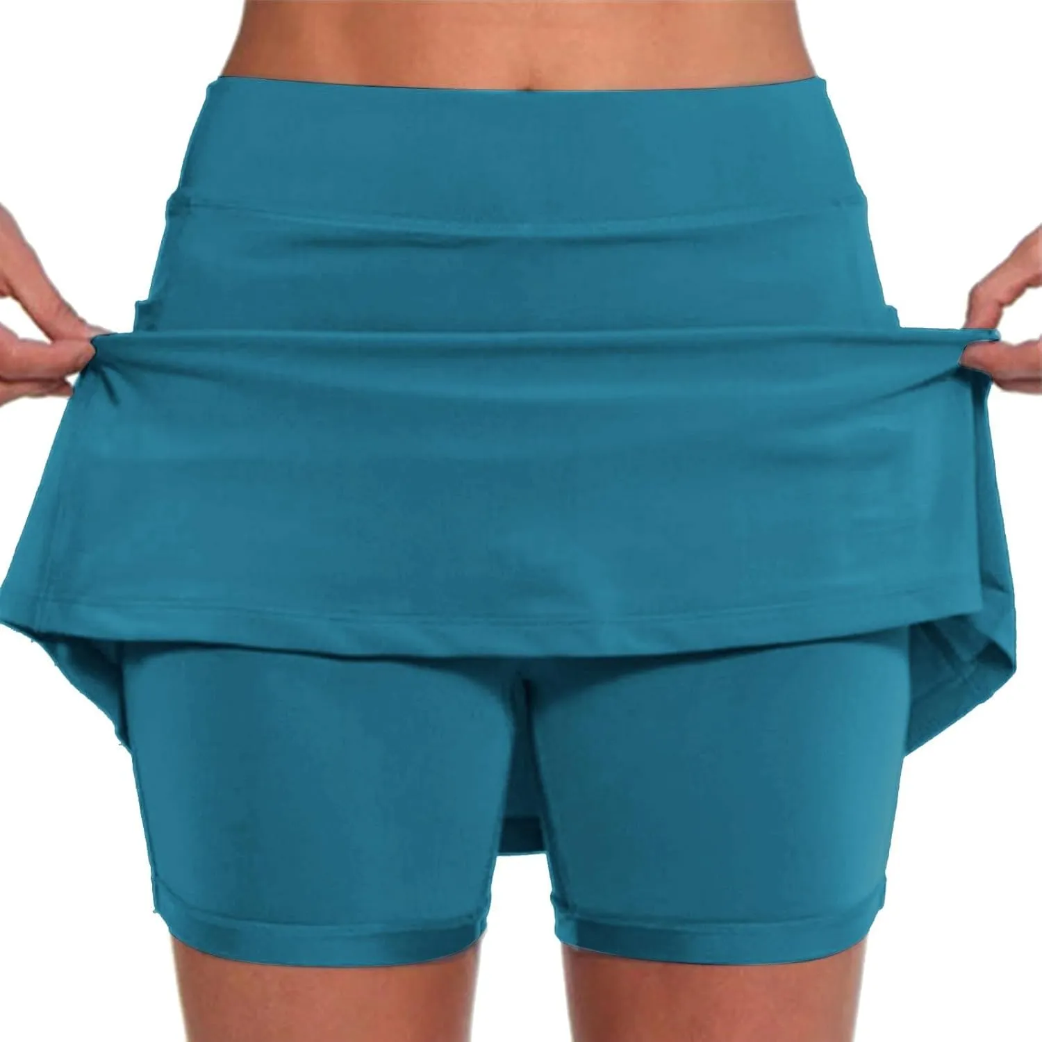 2025 Women's Plus Size Shorts,Women's Knee Length Skorts Skirts Tennis Athletic Golf Causal Skort with Pockets