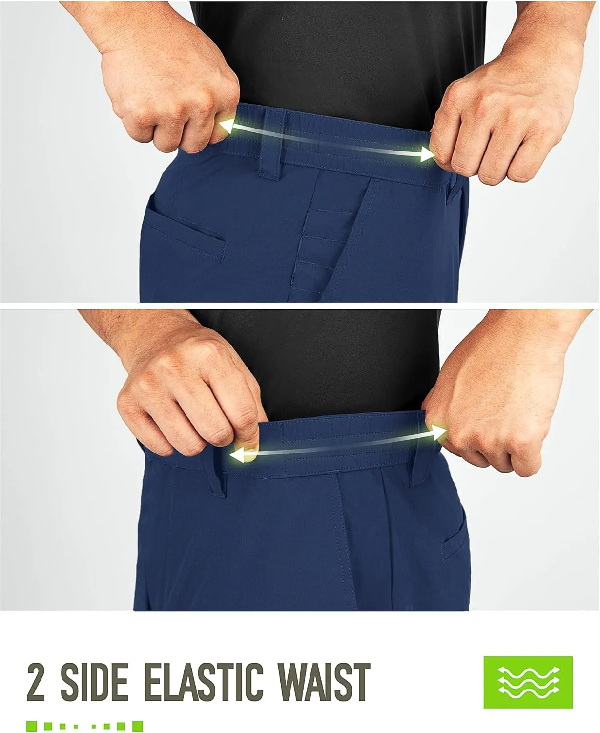 33,000ft Men's Golf Shorts 9" Dry Fit Stretch Golf Short UPF 50  Lightweight Flat Front Golf Shorts with Pockets