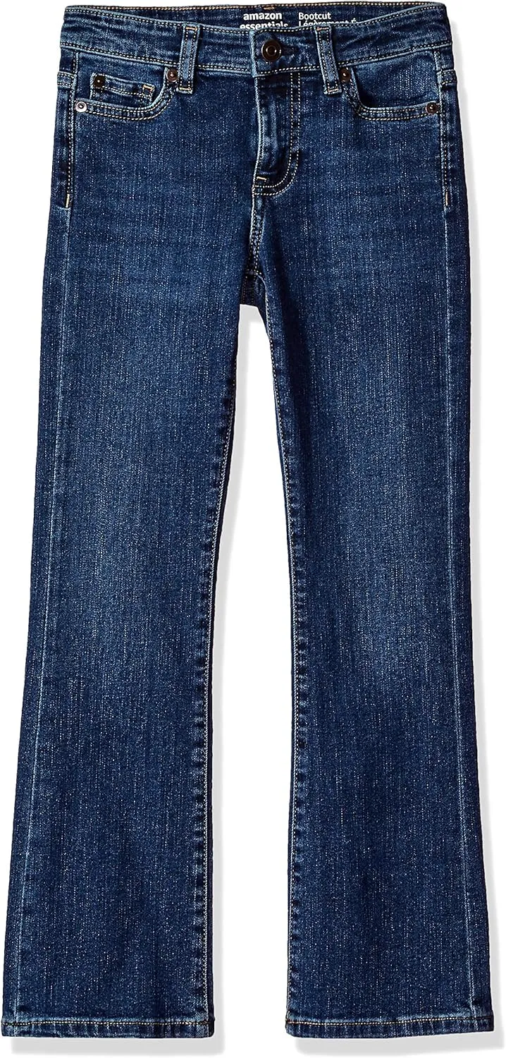 Amazon Essentials Girls' Slim Boot-Cut Stretch Jeans