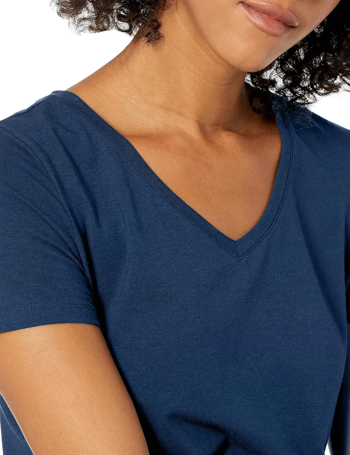 Amazon Essentials Women's Classic-Fit Short-Sleeve V-Neck T-Shirt, Multipacks