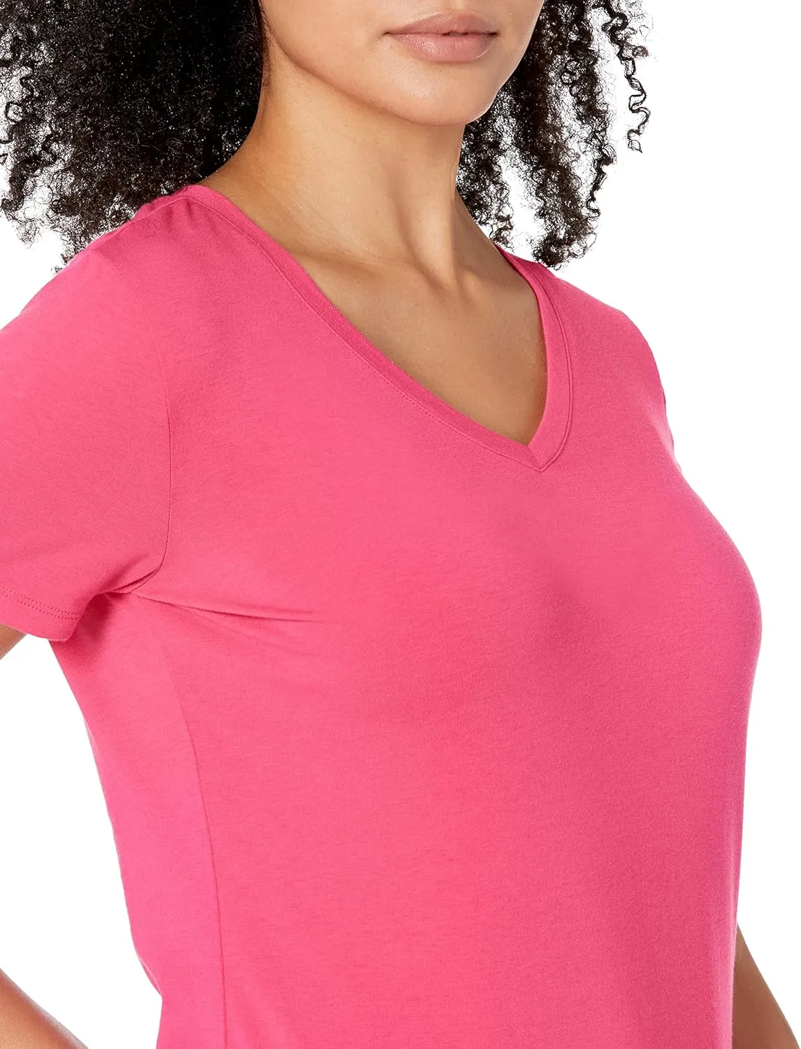 Amazon Essentials Women's Classic-Fit Short-Sleeve V-Neck T-Shirt, Multipacks