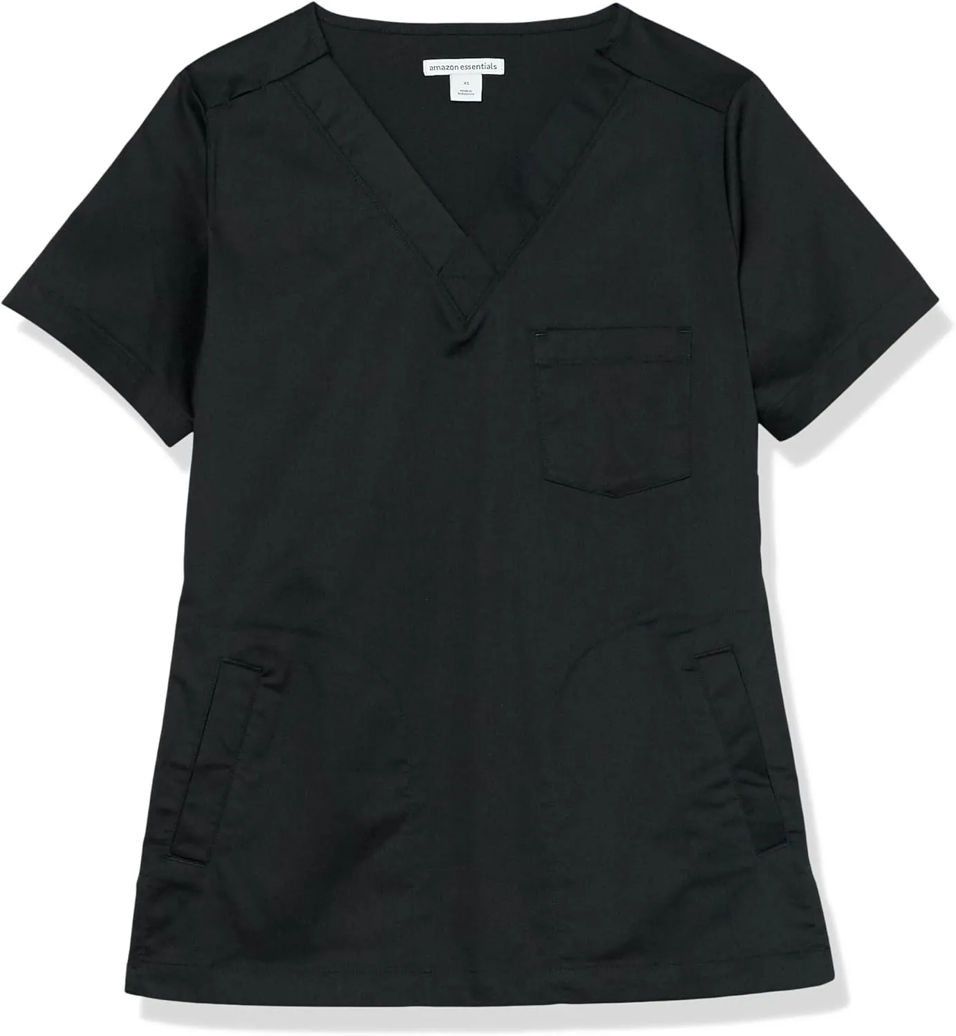 Amazon Essentials Women's Classic Fit V-Neck Short Sleeve Scrub Top (Available in Plus Size)