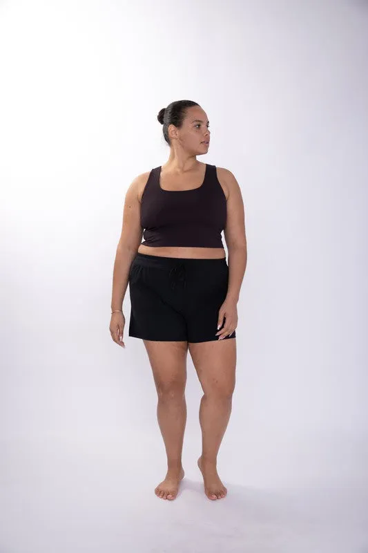 Athleisure Shorts with Drawstring