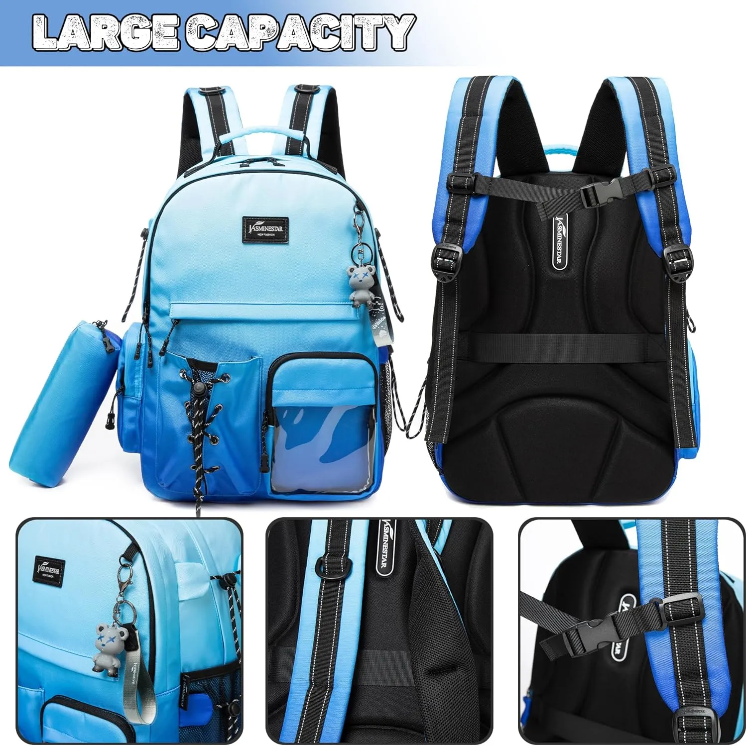 Backpack for Kids Backpack for School Teens Boys Girls Kids Backpacks with Lunch Box Travel Backpacks for Boys Middle High School Book Bags for Teen Girls