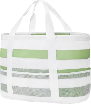 Beach Bags for Women - Large Tote Bags Waterproof Sandproof, Mesh Bag for Vacation Beach Tote Bag Pool Tote