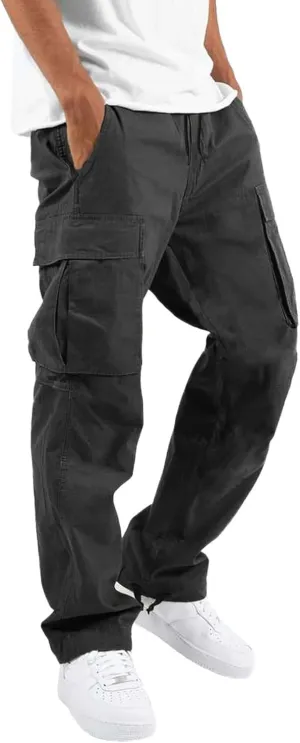 Big and Tall Sweatpants for Men Jogger Pants Pockets Men's Pants Mens Active Athletic Sweatpants Fleece Open Bottom