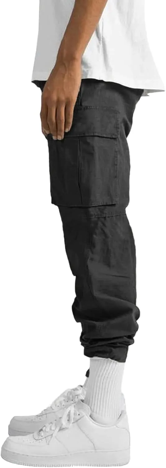 Big and Tall Sweatpants for Men Jogger Pants Pockets Men's Pants Mens Active Athletic Sweatpants Fleece Open Bottom