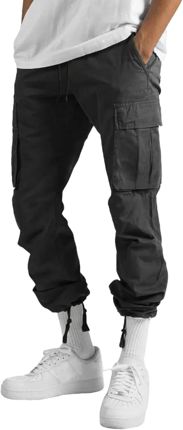 Big and Tall Sweatpants for Men Jogger Pants Pockets Men's Pants Mens Active Athletic Sweatpants Fleece Open Bottom