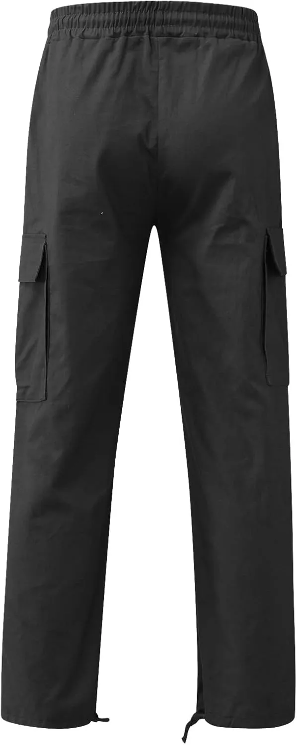 Big and Tall Sweatpants for Men Jogger Pants Pockets Men's Pants Mens Active Athletic Sweatpants Fleece Open Bottom