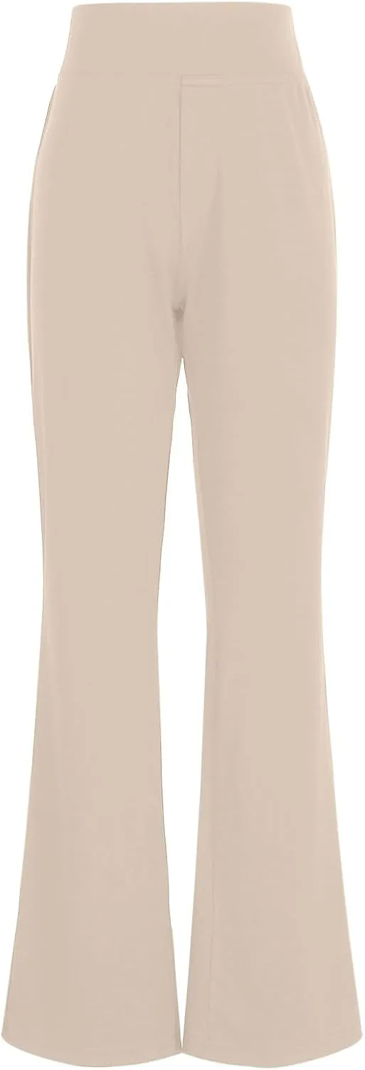 Bootcut Dress Pants for Women,High Waisted Straight Business Pant,Casual Work Trouser,Pull On Office Slacks with Pockets 2025