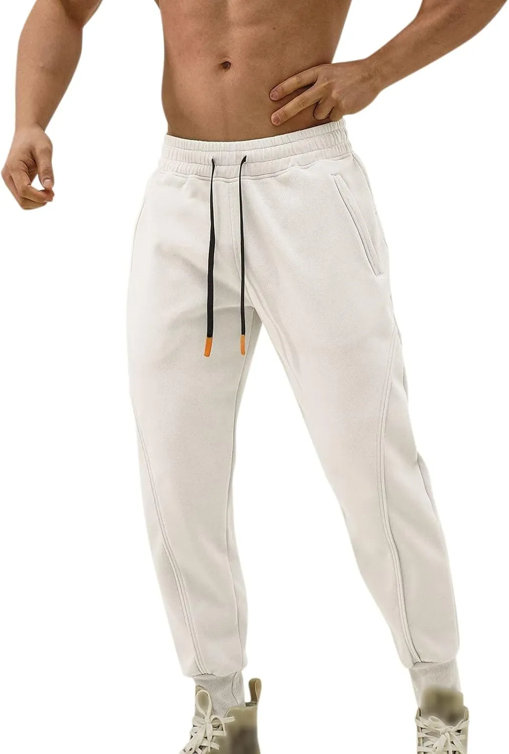 Cargo Pants for Men Big and Tall Cargo Fleece Sweatpants Stretch Elastic Waist Multiple Pockets Sports Pants Fitness