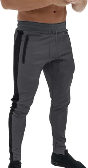 Cargo Pants for Men Joggers Elastic Waist Straight Leg Trousers Workout Jogger Pants with Pockets Sweatpants for Men