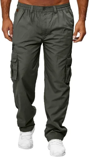 Cargo Pants for Men Relaxed Fit Mens Cargo Pants Jogger Work Pants 6 Pocket Full Outdoor Casual Sweatpants Sweatpants