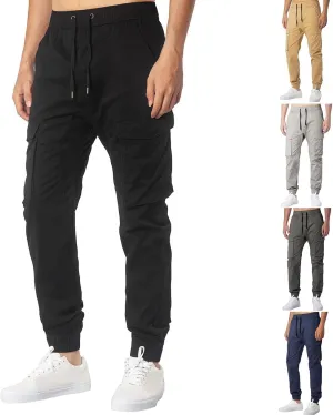 Cargo Sweatpants for Men Big and Tall Safety Cargo Multi-Pocket Hiking Outdoor Recreation Pants Trousers Men's Cargo