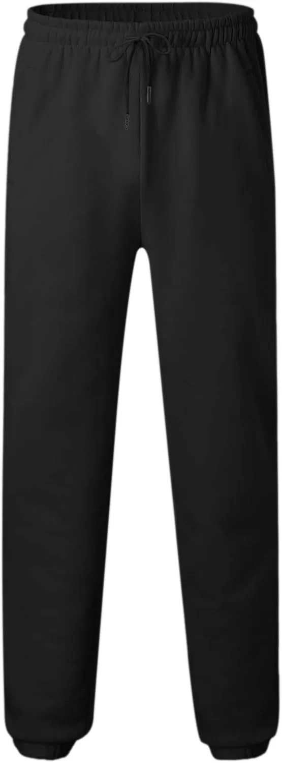 Cargo Trousers for Men Bottom Cargo Pants Elastic Waist Drawstring Baggy Joggers Mens Heavyweight Fleece Sweatpants