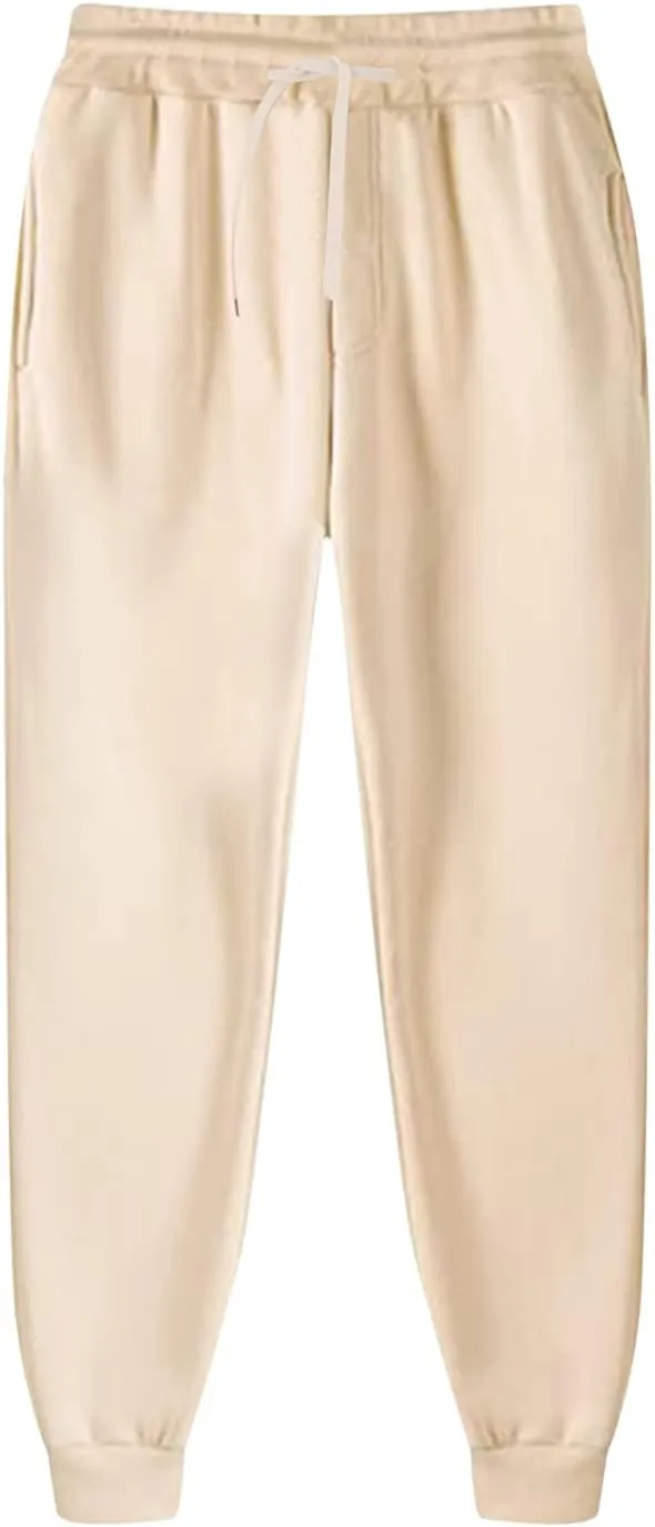 Cargo Trousers for Men Sherpa Lined Athletic Sweatpants Winter Drawstring Workout Jogger Pants Men Sweatpants Men's