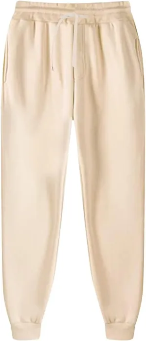 Cargo Trousers for Men Sherpa Lined Athletic Sweatpants Winter Drawstring Workout Jogger Pants Men Sweatpants Men's