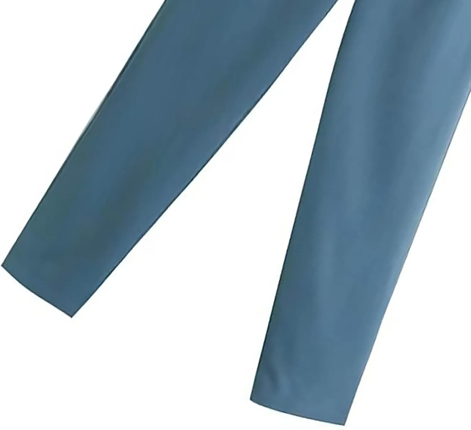 Casual Pants for Women Business Work Office Dress Trousers Solid Color High Waist Zip Straight Leg Pants with Pockets