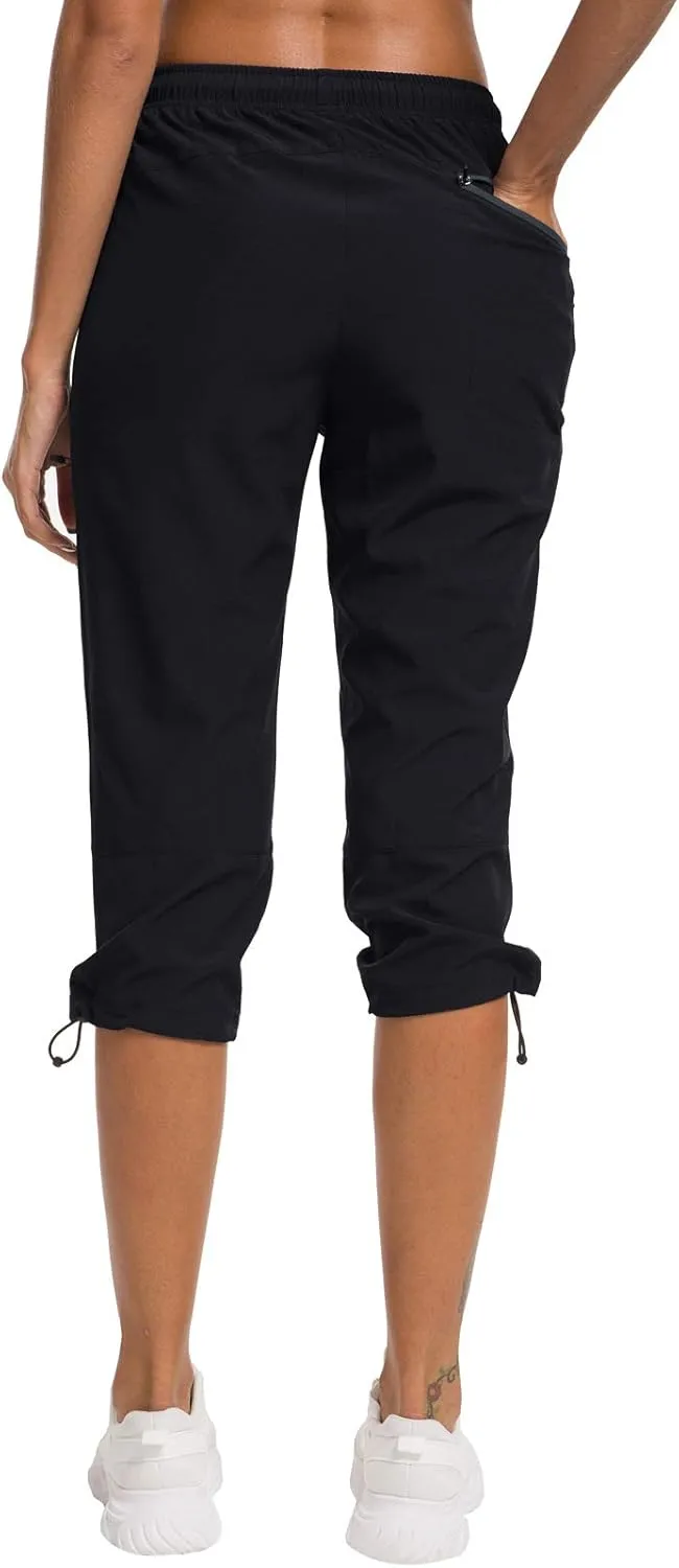 ChinFun Women's Hiking Capris Pants Outdoor Quick Dry Cargo Cropped Pants Water Resistant UPF 50 