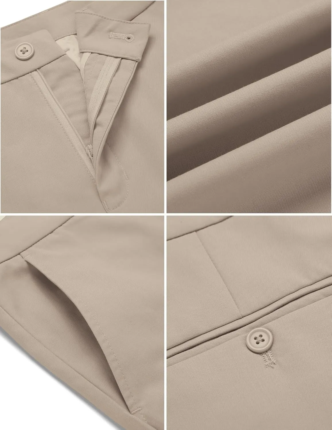 COOFANDY Men's Casual Pants Classic Fit Straight Legs Flat Front Twill Pants