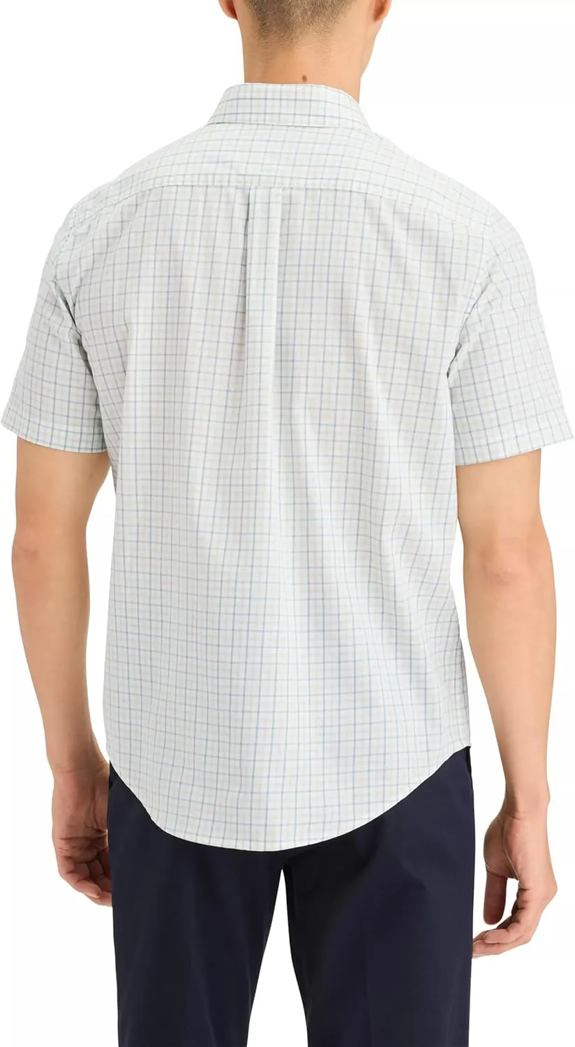 DOCKERS Men's Classic Fit Short Sleeve Signature Shirt with Stain Defender