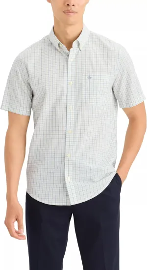 DOCKERS Men's Classic Fit Short Sleeve Signature Shirt with Stain Defender
