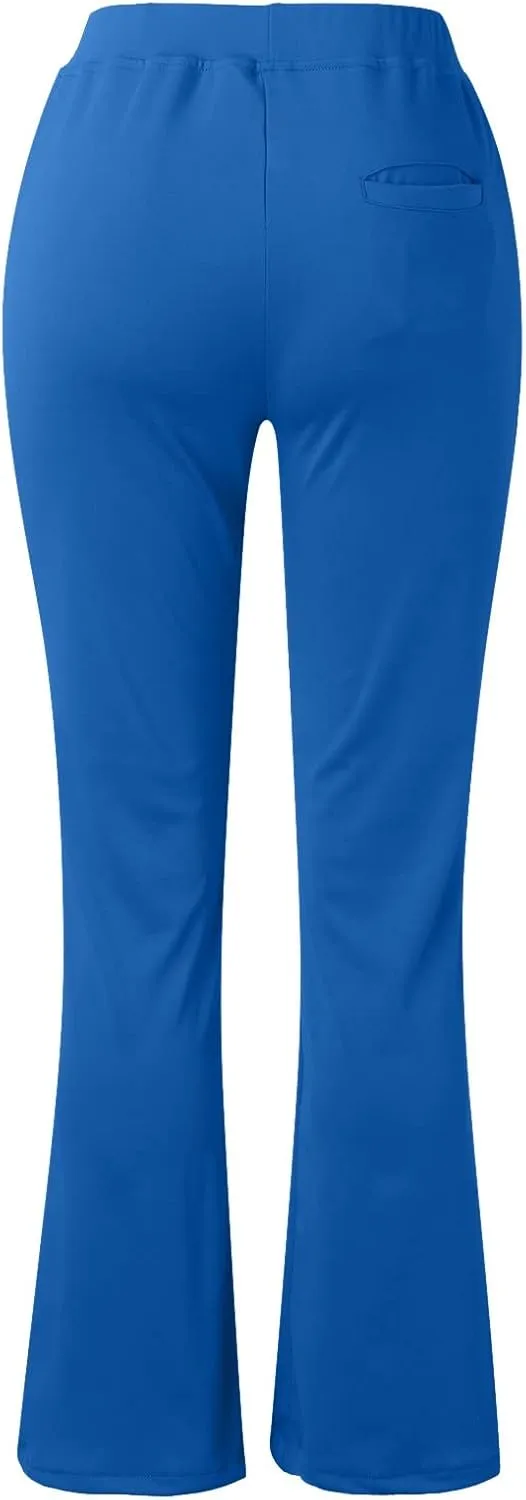 Dress Pants Women Business Casual Work Pants Solid High Waist Stretchy Trousers Bootcut Office Pull On Slacks with Pockets
