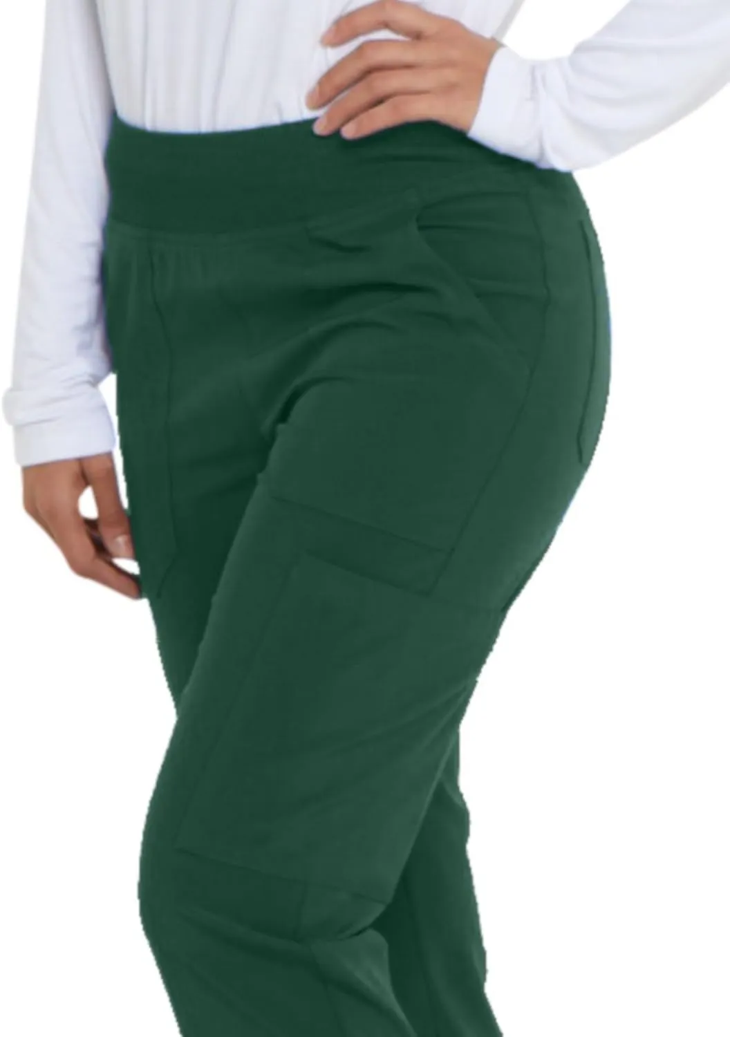 EDS Essentials Scrubs for Women, Yoga-Inspired Pull-On Pant with Four-Way Stretch and Moisture Wicking DK005