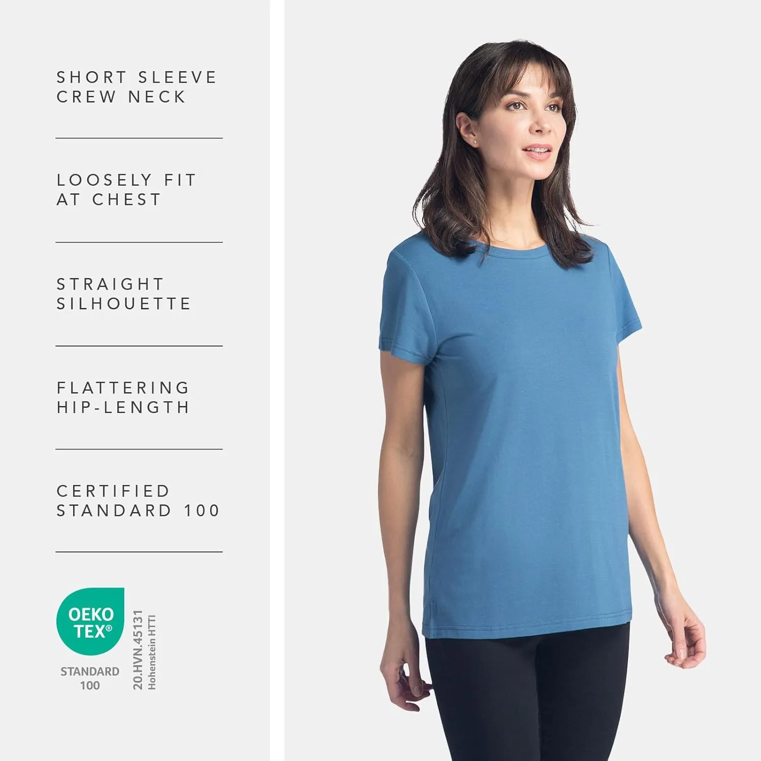 Fishers Finery Women's Ecofabric Short Sleeve Classic Fit Crew Neck Tee