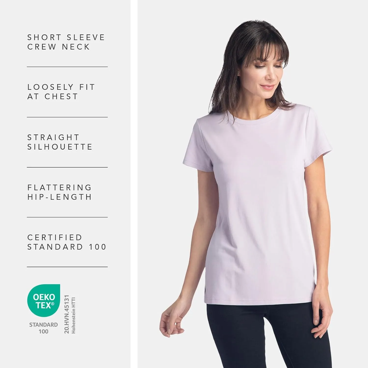 Fishers Finery Women's Ecofabric Short Sleeve Classic Fit Crew Neck Tee