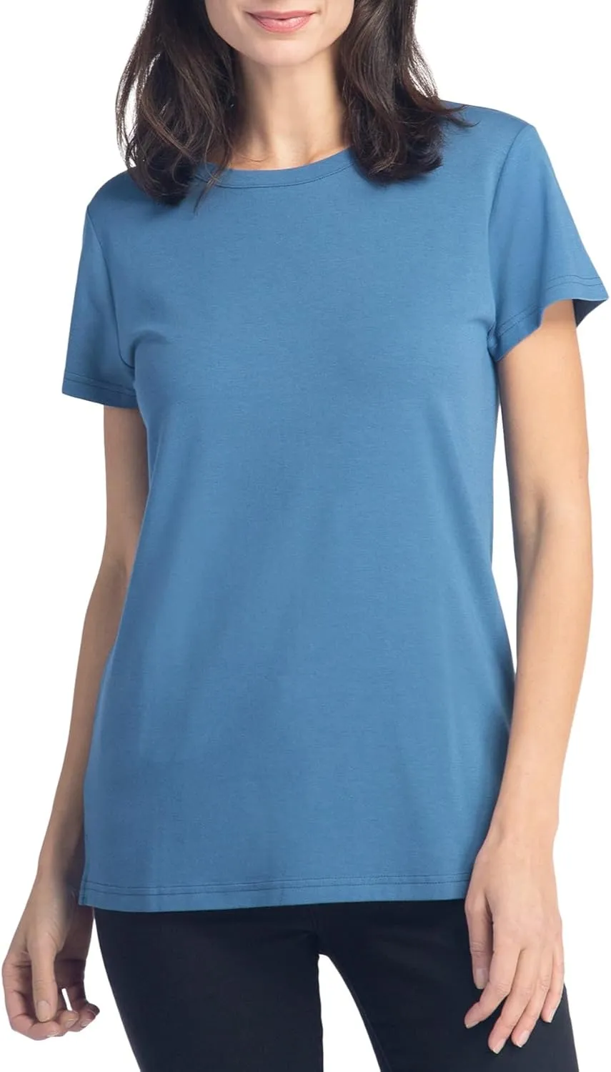Fishers Finery Women's Ecofabric Short Sleeve Classic Fit Crew Neck Tee
