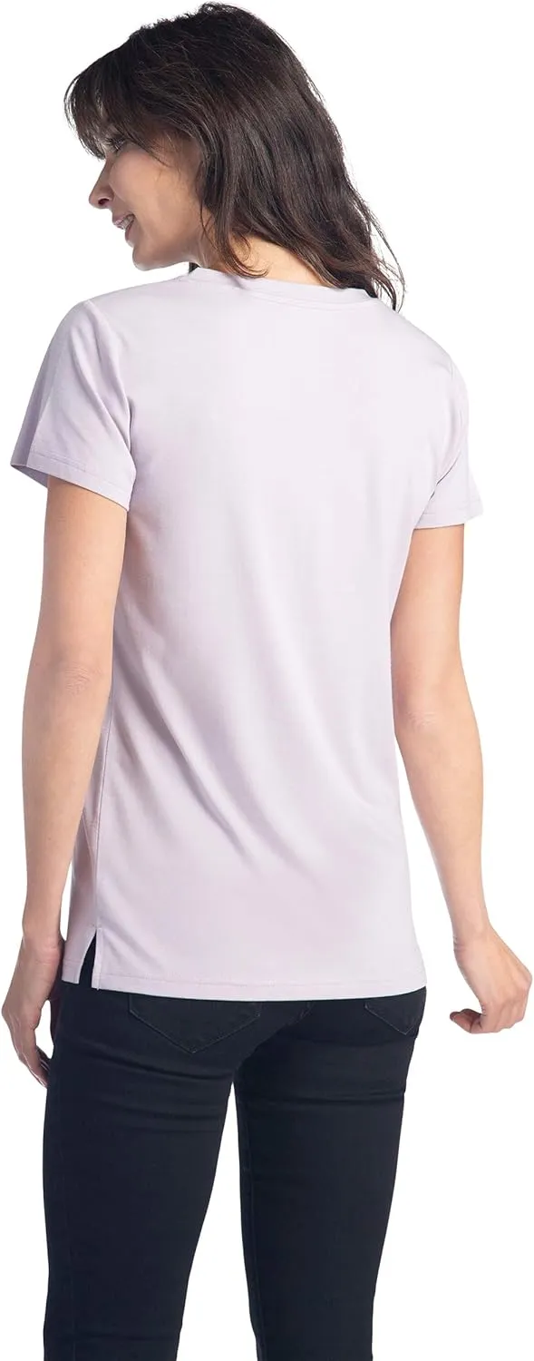 Fishers Finery Women's Ecofabric Short Sleeve Classic Fit V Neck Tee