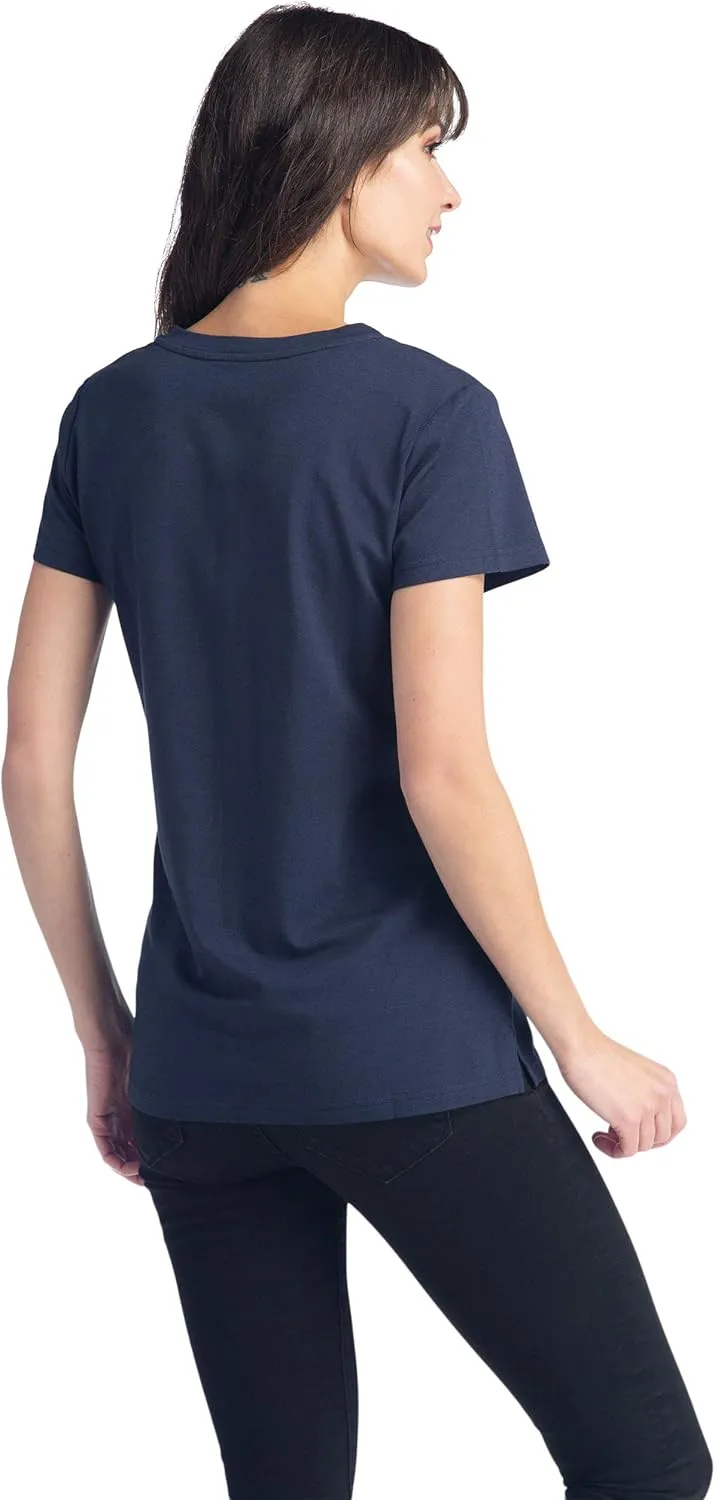Fishers Finery Women's Ecofabric Short Sleeve Classic Fit V Neck Tee