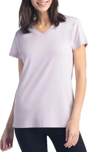 Fishers Finery Women's Ecofabric Short Sleeve Classic Fit V Neck Tee