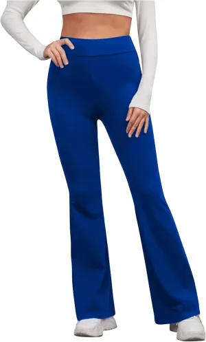 Flare Leggings for Women High Waist Tummy Control Yoga Pants Casual Boot Cut Wide Leg Workout Flared Trousers