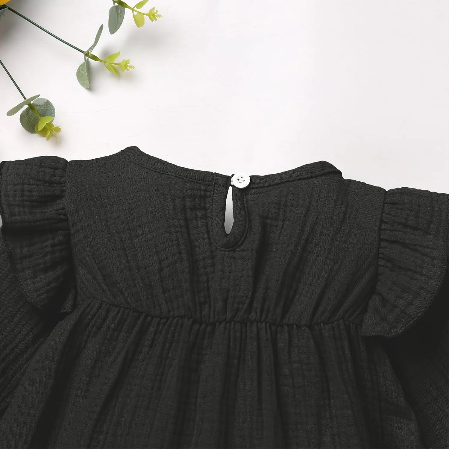 FYMNSI Baby Little Girl Mexican Ethnic Embroidery Floral Dress Casual Dresses Kids Long Sleeve Ruffle Beach Holiday Sundress