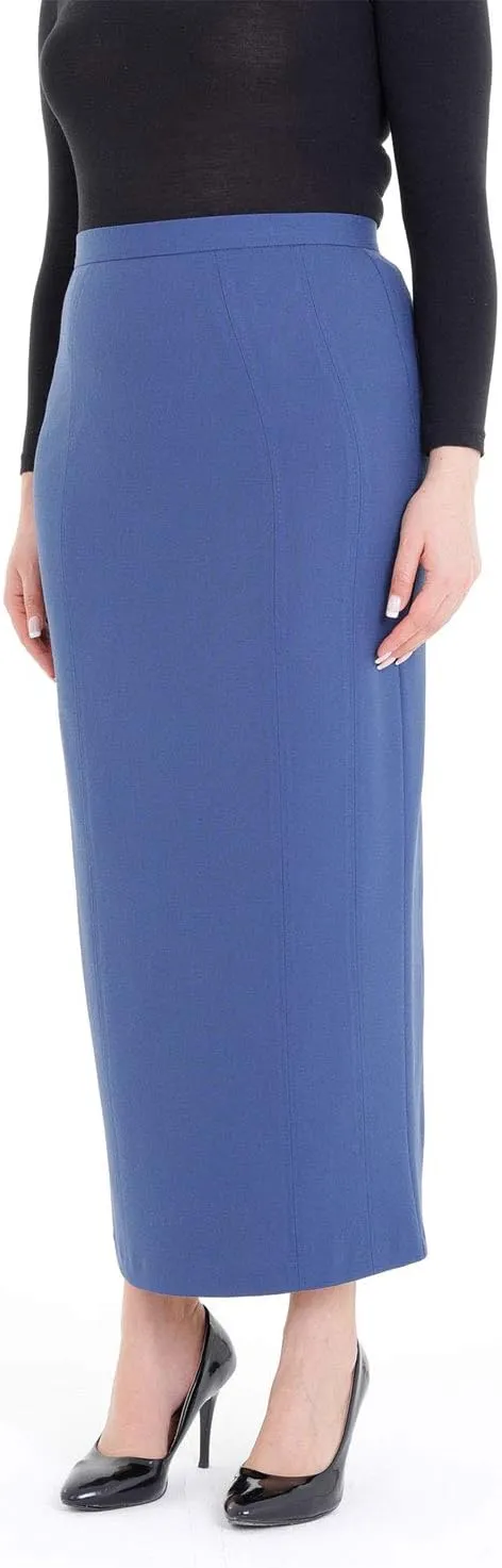 G-Line Women's Maxi Pencil Skirts Kick Pleated on Back Side High Waist Elegant Business Long Dress Skirt Regular to Plus Size