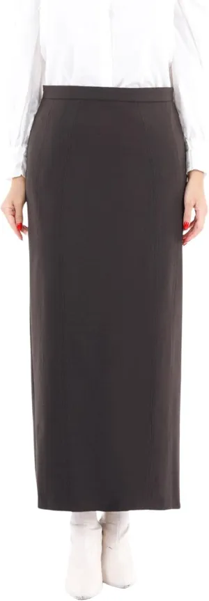 G-Line Women's Maxi Pencil Skirts Kick Pleated on Back Side High Waist Elegant Business Long Dress Skirt Regular to Plus Size