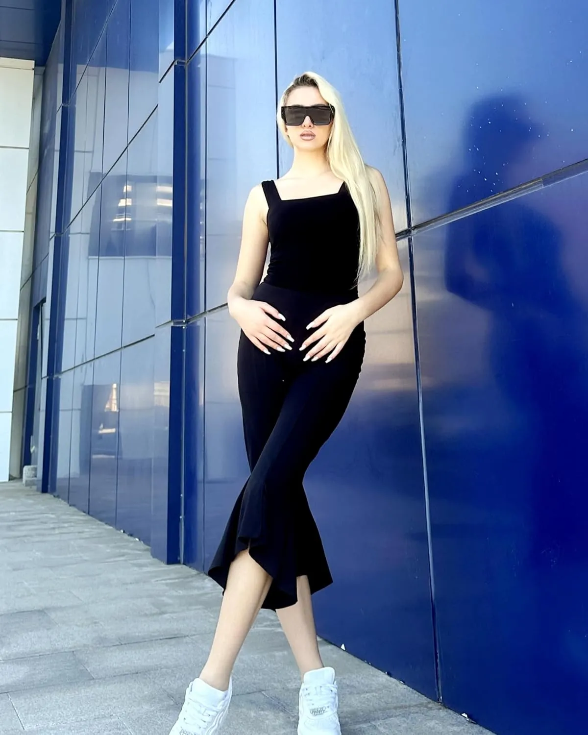 G4Free Stretch Capri Dress Yoga Pants for Women with Pockets Ruffle Bell Bottom Leggings