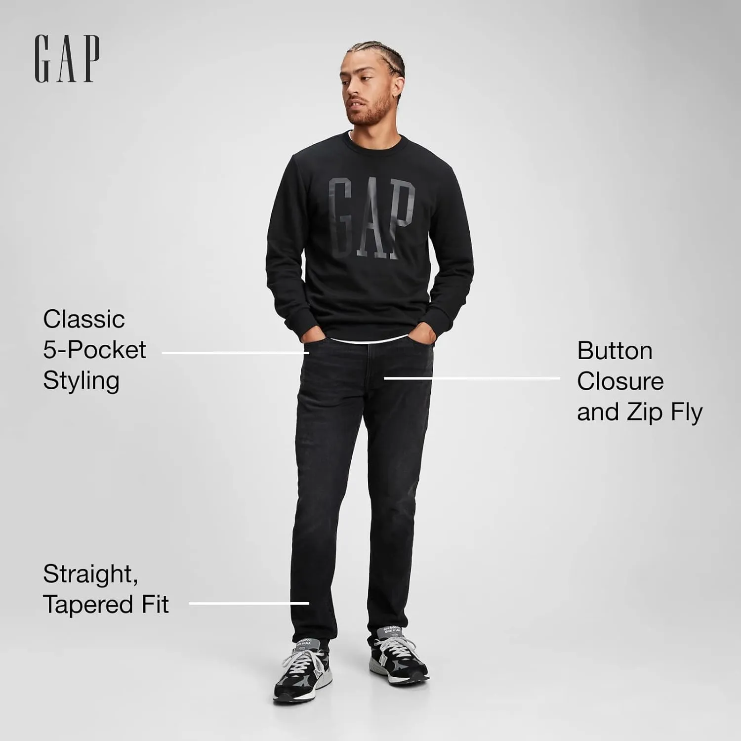 GAP Men's Straight Taper Fit Denim Jeans