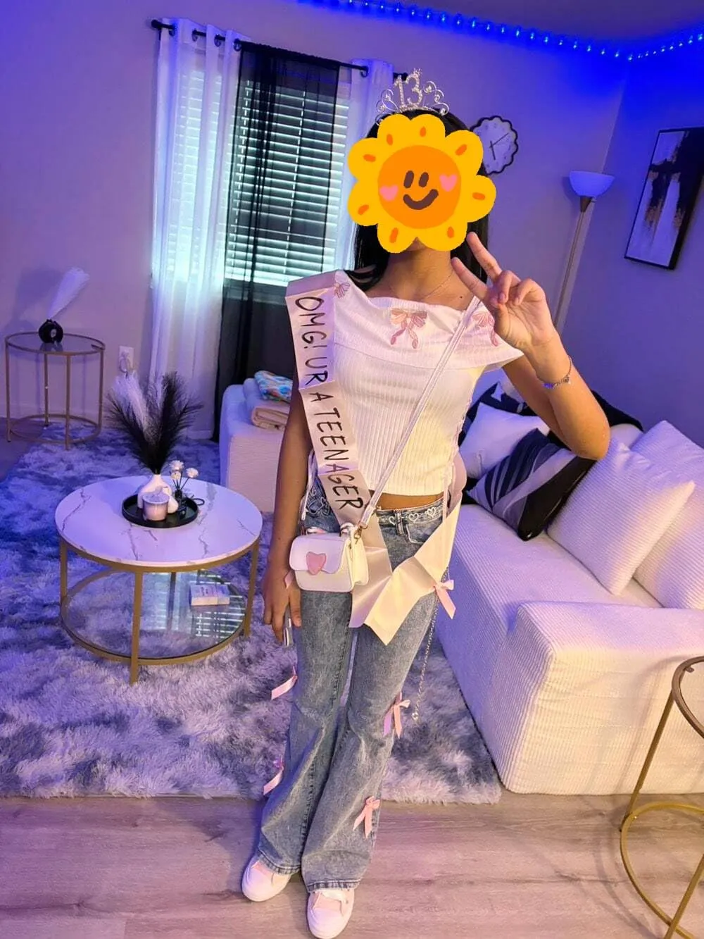 Girls Jeans Flare/Bell Bottom Bow Jeans for Teen Girls High Waist Cute Y2K Stretch Denim Pants 13-16Y