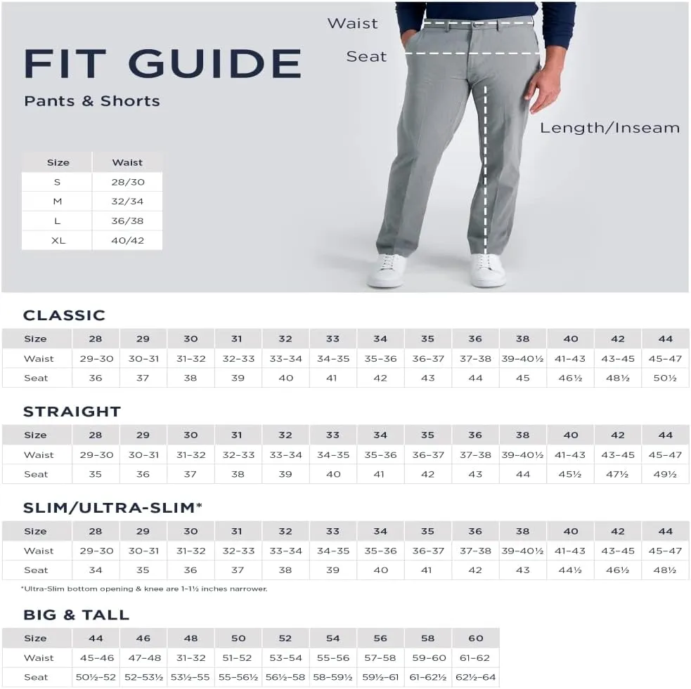 Haggar Mens Hidden Expandable Waistband Classic Fit Pleated Front Gabardine Dress Pant