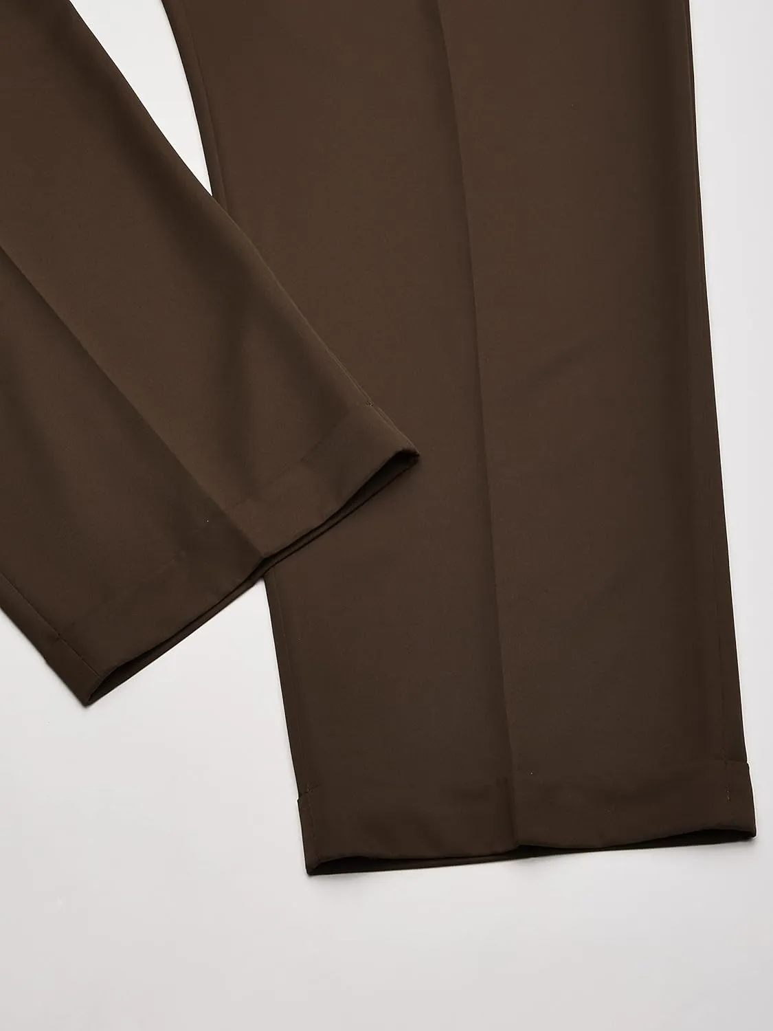 Haggar Mens Hidden Expandable Waistband Classic Fit Pleated Front Gabardine Dress Pant