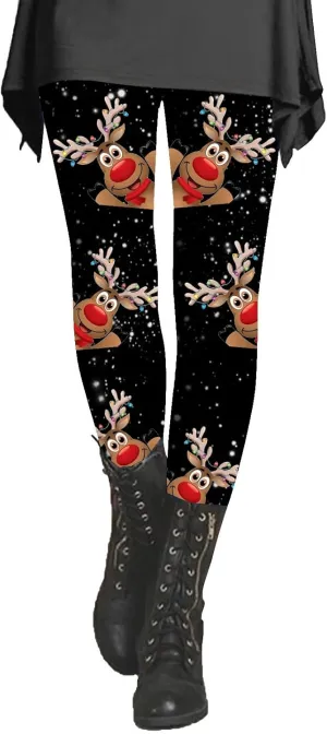 Halloween Leggings Pants for Women Elastic High Waist Yoga Pants Workout Pumpkins Ghost Print Slim Fit Lounge Pants