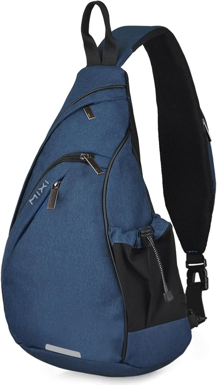 Hanke Sling Bag Men Backpack Unisex One Shoulder Bag Hiking Travel Backpack Crossbody with USB Port Versatile Casual Daypack