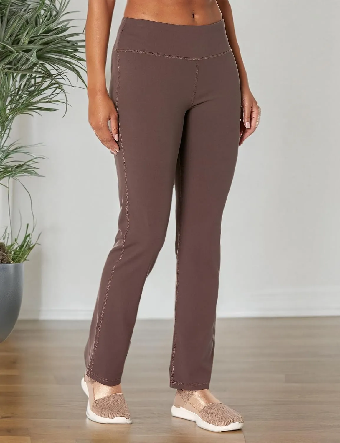 Jockey Women's Premium Brushed Wide Waistband Yoga Pants