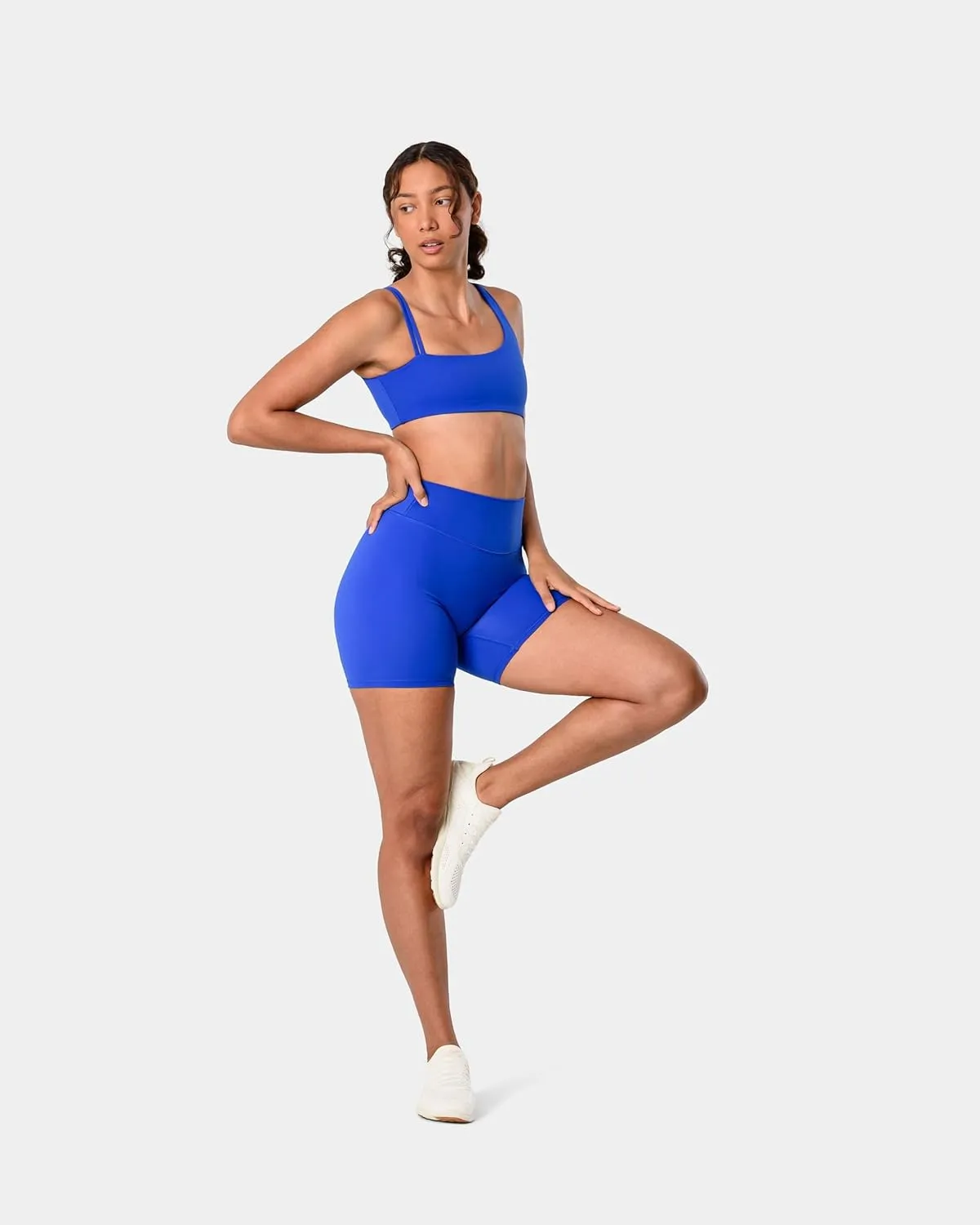 Kamo Fitness Serenity Shorts High Waisted 6" Inseam No Front Seam Thigh Friendly V Booty Seam Women's Biker Shorts