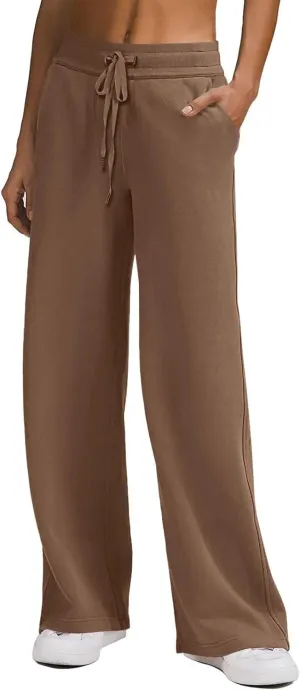 Kubbon Wide Leg Pants for Women High Waist Trousers Adjustable Knotted Comfy Loose Sweatpants Summer Casual Jogging Pants