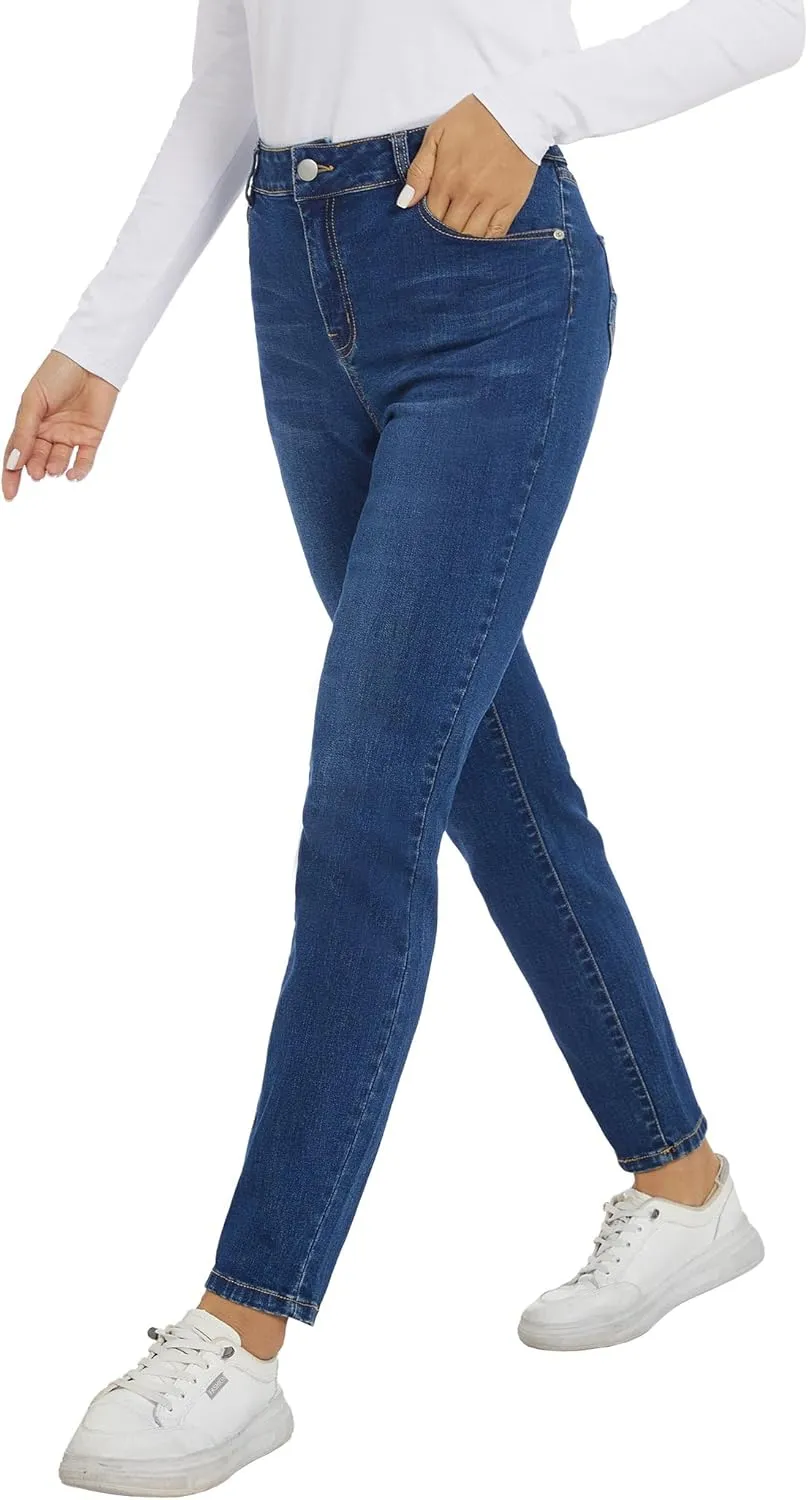 LICTZNEE Jeans for Women High Waist, Skinny Stretchy Jeans Slim Fit Leg Pants with Pockets Tummy Control Butt Lift